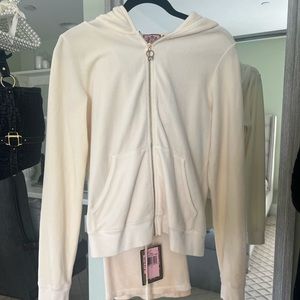 Rare Vintage Juicy Couture Velour Tracksuit jacket engagement ring zipper, NWT